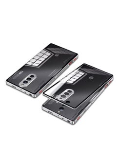 Red Magic 8 Pro/8S Pro Case, Metal Frame and Clear Tempered Glass Back, Shockproof Camera Protection, Cover for Redmagic 8 Pro/8S Pro