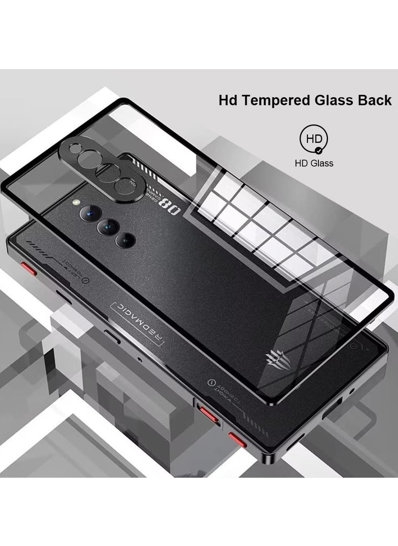 SYOSI - Red Magic 8 Pro/8S Pro Case, Metal Frame and Clear Tempered Glass Back, Shockproof Camera Protection, Cover for Redmagic 8 Pro/8S Pro - Image 1