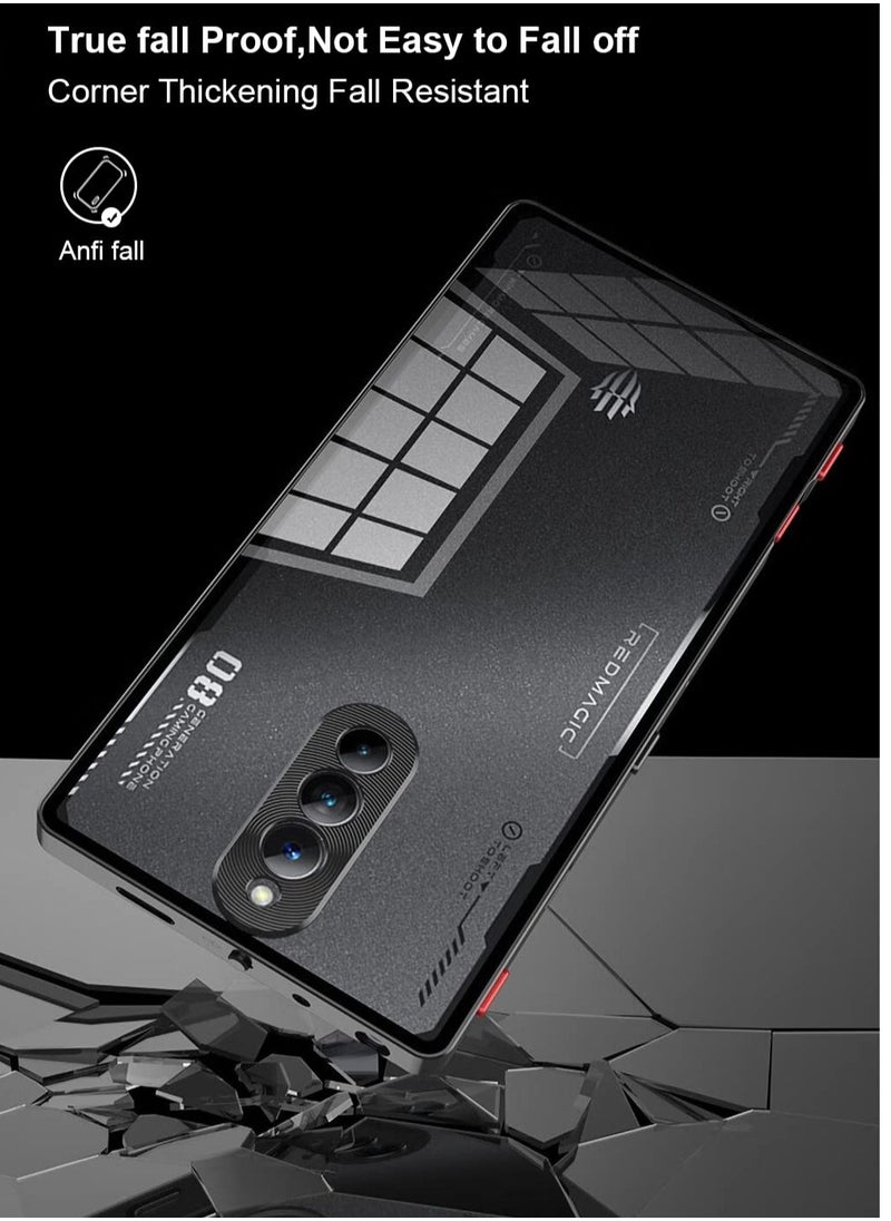 SYOSI - Red Magic 8 Pro/8S Pro Case, Metal Frame and Clear Tempered Glass Back, Shockproof Camera Protection, Cover for Redmagic 8 Pro/8S Pro - Image 1