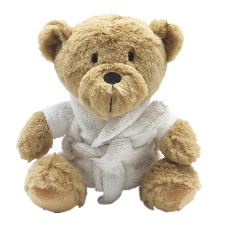 Y&D Fast-Drying Plush Bathrobe Bear – Ultra-Soft Stuffed Animal Toy for Hotel Guests & Spa Gifts - Image 2