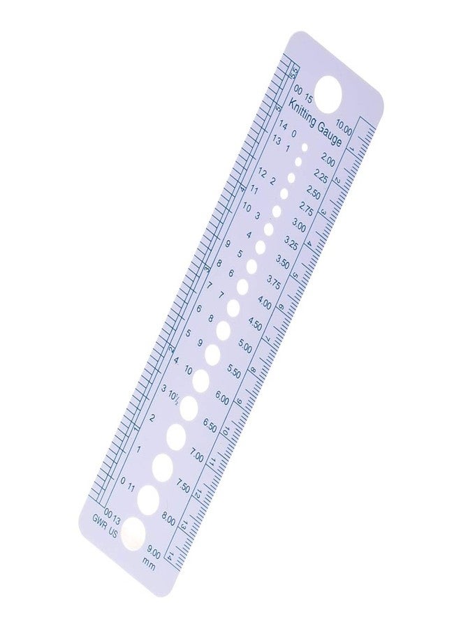 PZRT INCH CM Ruler UK US Canada Sizes Plastic Knitting Needle Gauge Circle Geometric Template Ruler Student Measure Tool - Image 1