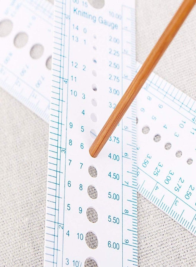 PZRT INCH CM Ruler UK US Canada Sizes Plastic Knitting Needle Gauge Circle Geometric Template Ruler Student Measure Tool - Image 5