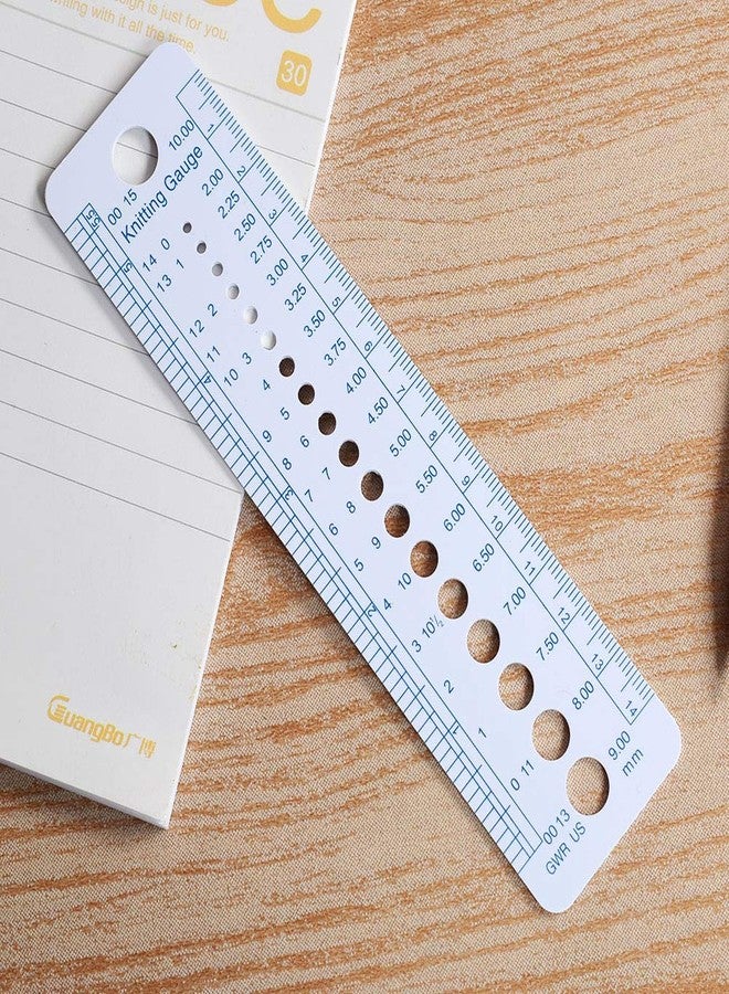 PZRT INCH CM Ruler UK US Canada Sizes Plastic Knitting Needle Gauge Circle Geometric Template Ruler Student Measure Tool - Image 2