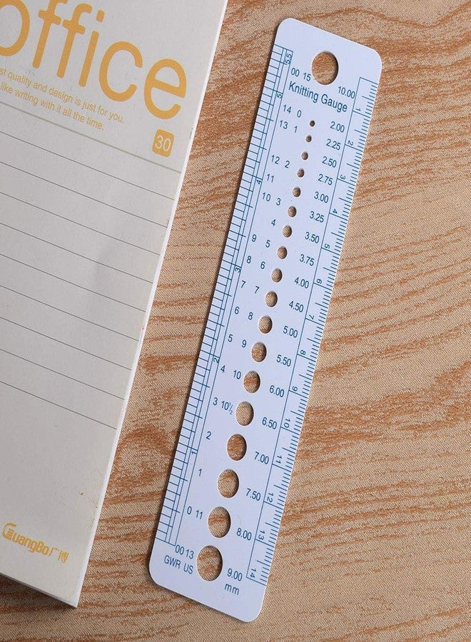 PZRT INCH CM Ruler UK US Canada Sizes Plastic Knitting Needle Gauge Circle Geometric Template Ruler Student Measure Tool - Image 4