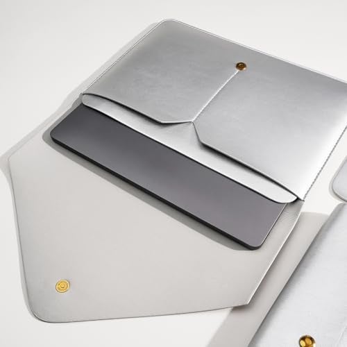 Benfan Laptop Sleeve Compatible with 2024 13inch MacBook Air M3 A3113, 13 MacBook Pro M2, Surface Pro 3 4 5 6 7, Dell XPS 13 with Small Pouch, Mouse Pad and Cord Holder Color Silver - Image 3