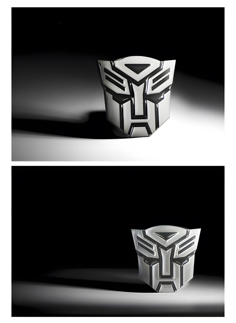 GROIC - 1Pair 3D Metal Transformers Emblem Car Sticker Car Badge Decal,3D Dimensional Car Logo Sticker,Transformers Zinc Alloy Emblems for Automotive,Car Decoration - Image 1