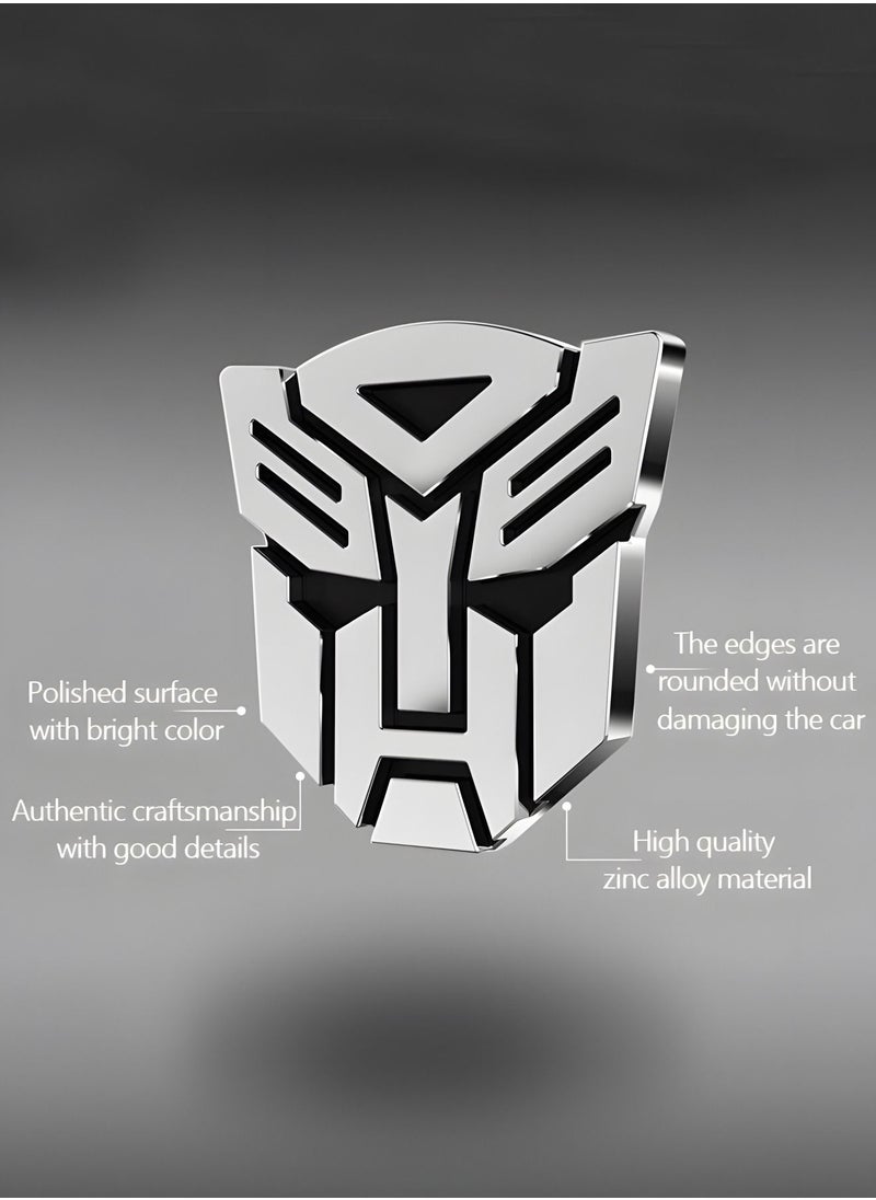 GROIC - 1Pair 3D Metal Transformers Emblem Car Sticker Car Badge Decal,3D Dimensional Car Logo Sticker,Transformers Zinc Alloy Emblems for Automotive,Car Decoration - Image 1