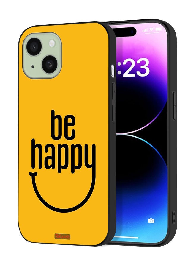 Tolwak Apple iPhone 15 Protective Case Cover Be Happy - Image 1