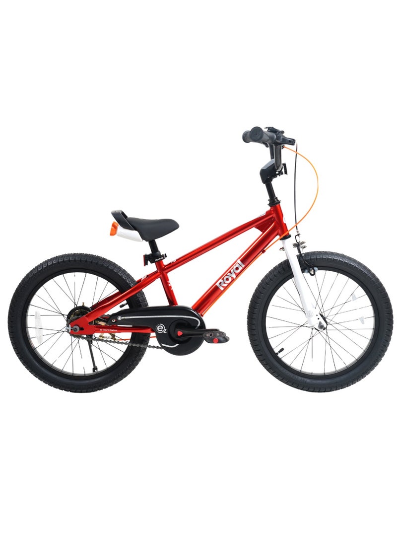 RoyalBaby 18" Kids Bike EZ Freestyle Lightweight Beginner Balance-to-Pedal Bicycle for Boys & Girls Ages 59, Tool-Free Assembly, Sporty Metallic Design Red (RB18-30-RED) - Image 1