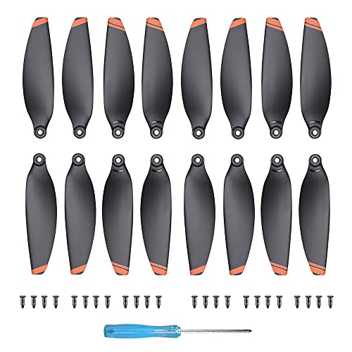 VEALONO 16Pcs Mini 2 Propellers Replacement LowNoise and QuickRelease Blades Props Compatible with DJI Mini 2 Mini SEMini 2 SEMini 4K Drone Orange - Image 1