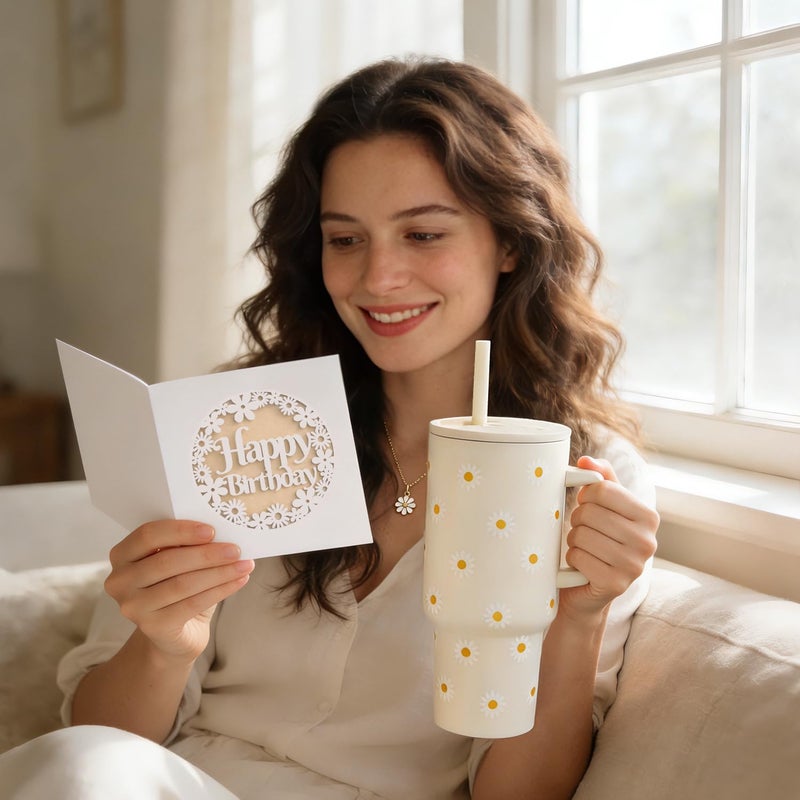 Mirasphere Birthday Gifts for Women Teen Girl - Cute Teen Girl Gifts with Daisy Tumbler - Happy Birthday Box for Women Her Sister Best Friend Daughter Female of All Ages (Daisy) - Image 5