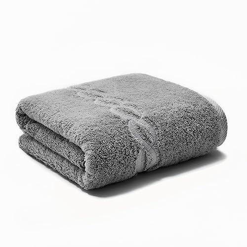 Calla Angel Superior 1000 Gram Grey Egyptian Cotton Oversize 63 x 31 Bath Towel, 1 Piece, Gray Towel Gray Chain - Image 1