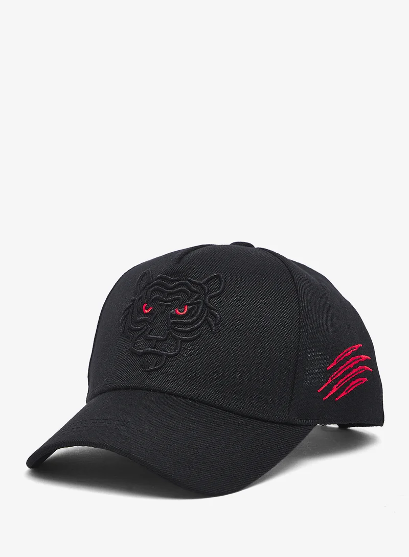 EmbroideRed Tiger Curve Peak Cap