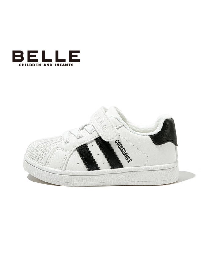 Belle Kids Sports Shoes Children's Sneakers Baby Casual Shoes Autumn White Black Size 27 - Image 2