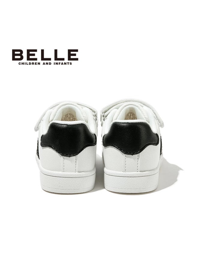Belle Kids Sports Shoes Children's Sneakers Baby Casual Shoes Autumn White Black Size 27 - Image 4