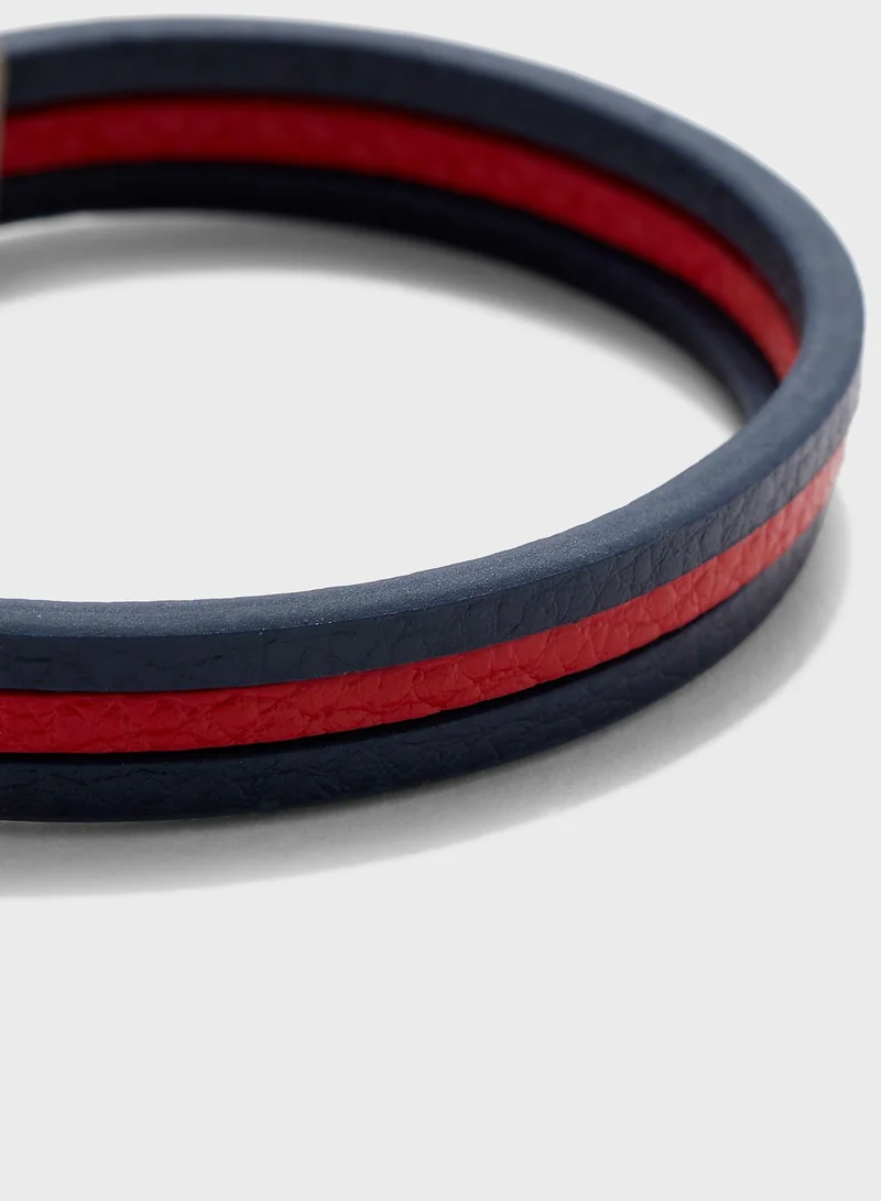 Seventy Five Two Tone Push Lock Bracelet