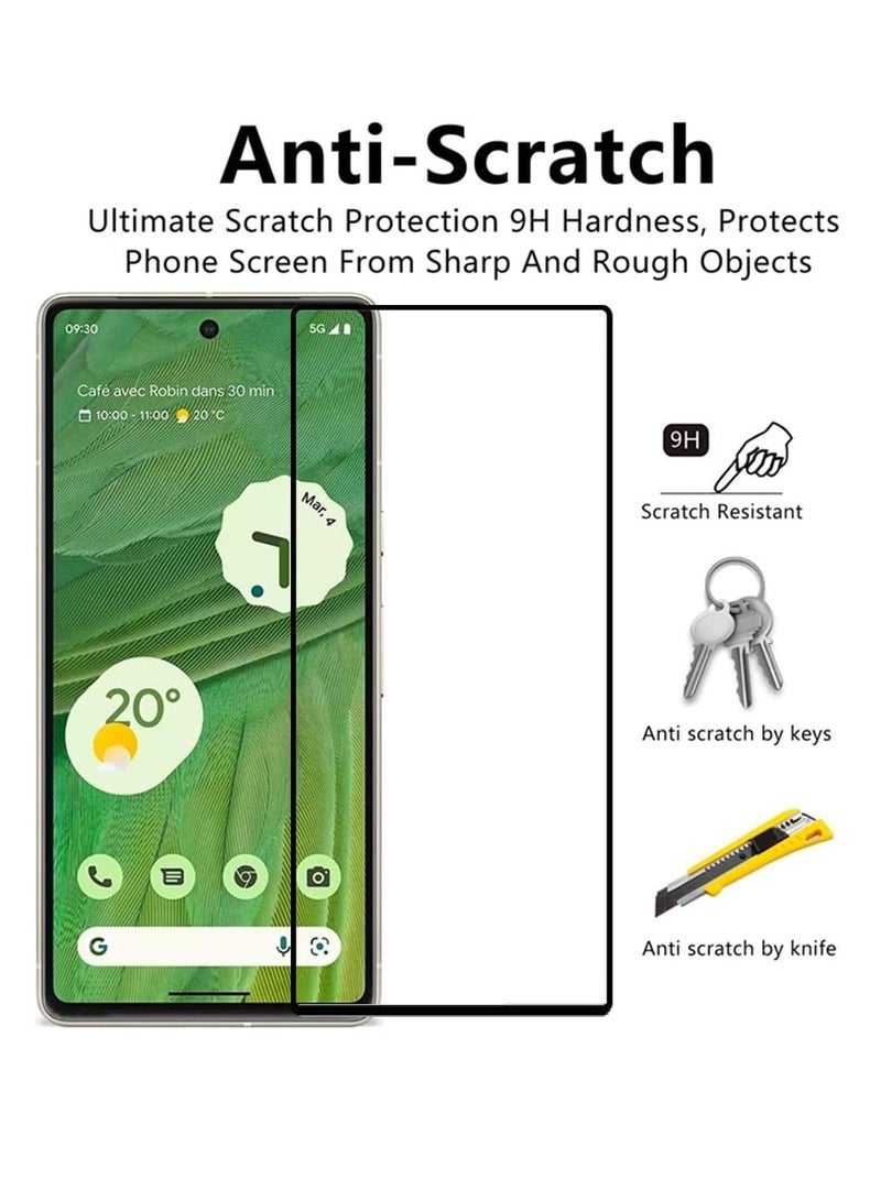 CATANES Google Pixel 7 Screen Protector Tempered Glass 9H Anti-Scratch Shatterproof HD Edge to Edge Full Coverage Film 6.3 inch - Image 5