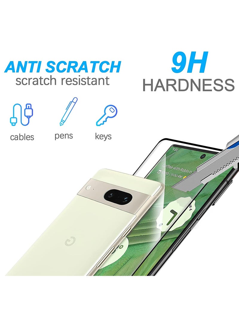 CATANES Google Pixel 7 Screen Protector Tempered Glass 9H Anti-Scratch Shatterproof HD Edge to Edge Full Coverage Film 6.3 inch - Image 4