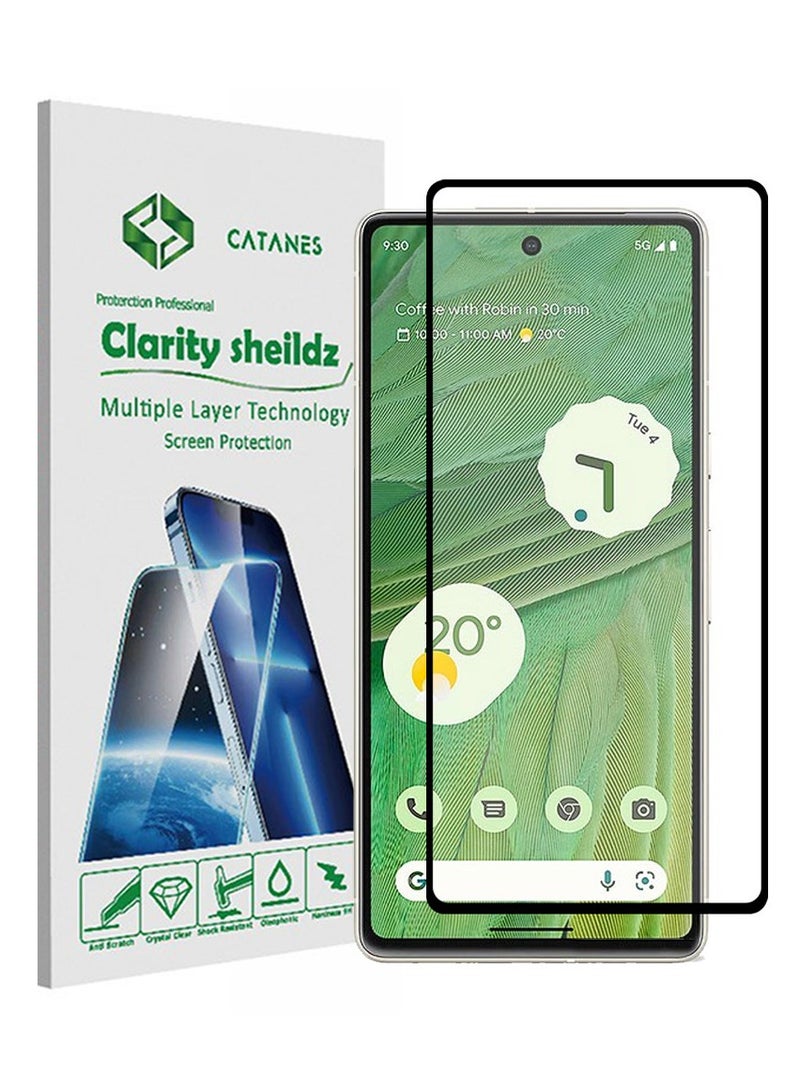 CATANES Google Pixel 7 Screen Protector Tempered Glass 9H Anti-Scratch Shatterproof HD Edge to Edge Full Coverage Film 6.3 inch - Image 2