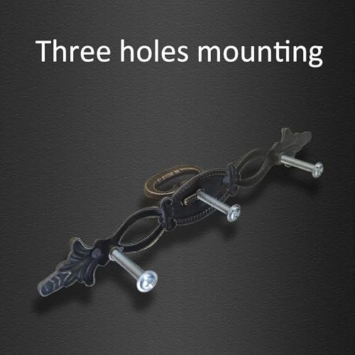 AUXBC 2PCS 6.3”/160mm Antique Cabinet Drawer Pulls, Vintage Style Bronze Cabinet Handle Pulls Decorative Cabinet Knobs for Cupboard Cabinet, Dresser, Drawer, Wardrobe(3 mounting Hole) - Image 4