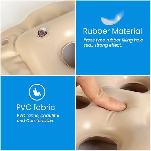 EASYCARE® Air Inflatable Seat Cushion with Pump | Premium Polymer Soft Chair Pad for Office, Wheelchair & Travel | Non-Slip, Pain Relief, Daily Use - Image 4
