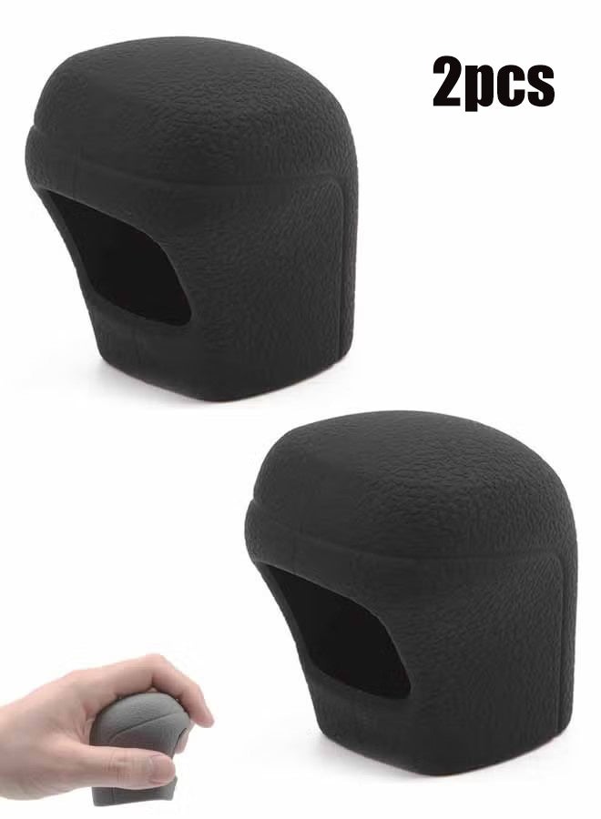YJ 2PCS Car Gear Shift Knob Cover, Gear Shift Knob Cover Car Protect Accessories, Car Shift Protector Cover Protector, Silicone Automatic Gear Shift Knob Cover Universal for Most Cars - Image 1