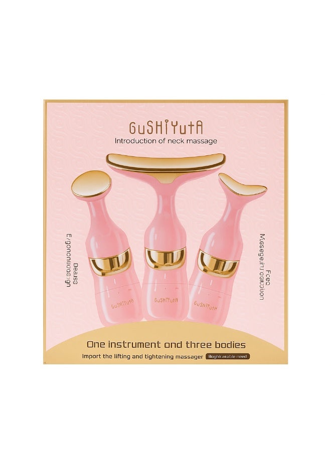 جهاز تدليك متعدد الرؤوس 3 في 1 للوجه والرقبة – لشد البشرة، تنشيط الدورة الدموية، استرخاء العضلات وتحفيز الكولاجين مع تصميم أنيق وسهل الاستخدام_ متعددة الالوان - Image 1