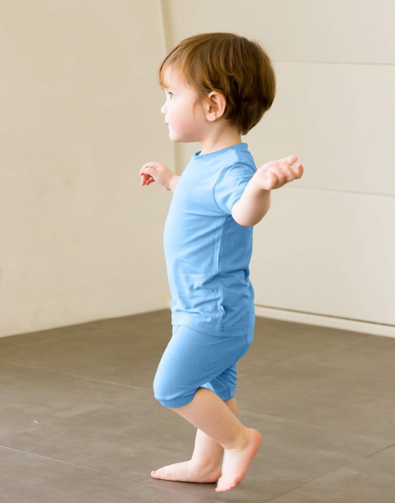 VAENAIT BABY Infant Kids Toddler Short Sleeve Sleepwear Pajamas 2pcs Set Colorful Sky XS - Image 4