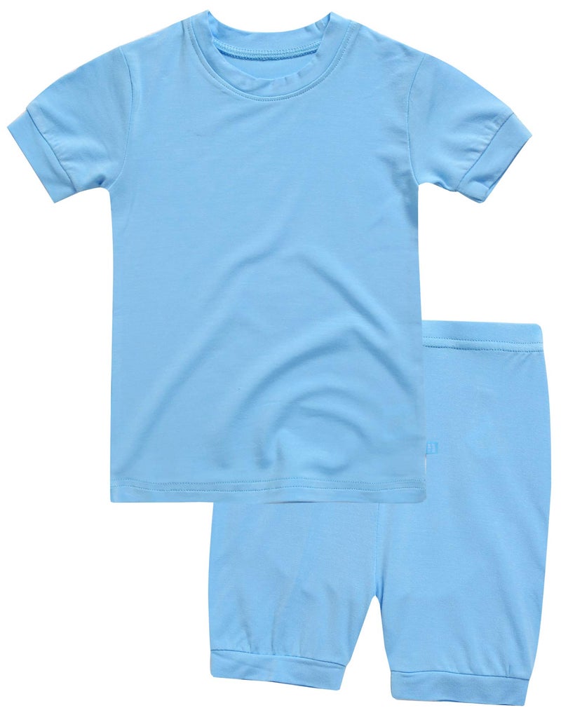 VAENAIT BABY Infant Kids Toddler Short Sleeve Sleepwear Pajamas 2pcs Set Colorful Sky XS - Image 1