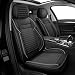 LINGVIDO Full Set Car Seat Covers Faux Nappa Leather Airbag Compatible and Waterproof Protectors for Sedans SUVs Breathable Interior for Active Families Pets and Commuters 5 Seats BlackGray - Image 2