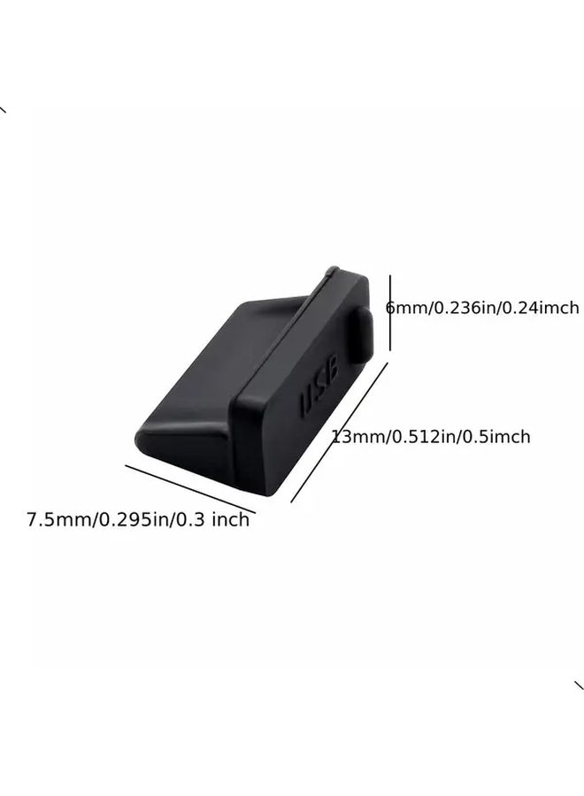 10 قطعة أغطية واقية لمنفذ USB السيليكونية، سدادات مضادة للغبار للمنفذ الأنثوي - Image 2