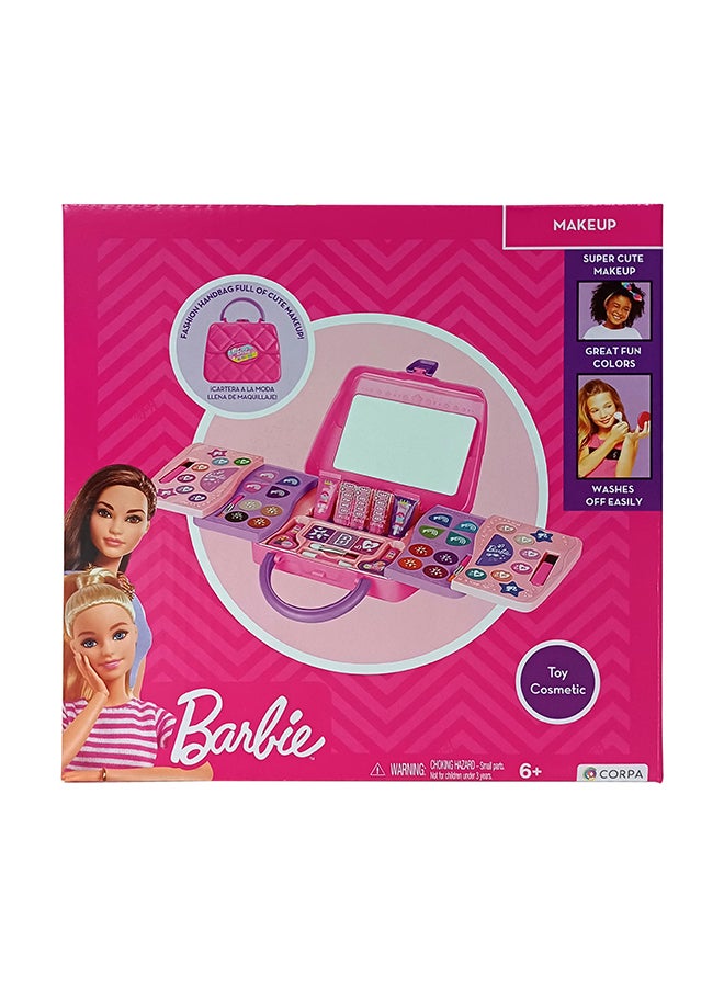 Barbie حقيبة يد باربي 5 طوابق منزلقة مع مستحضرات التجميل - Image 1