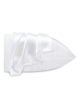 MahMir® Silky Satin Pillowcase for Hair and Skin Queen - White Silk Pillowcase 2 Pack 76L x 51W CM (30x20 Inches) - Satin Pillow Cases Set of 2 with Envelope Closure (2pcs White) - view 5