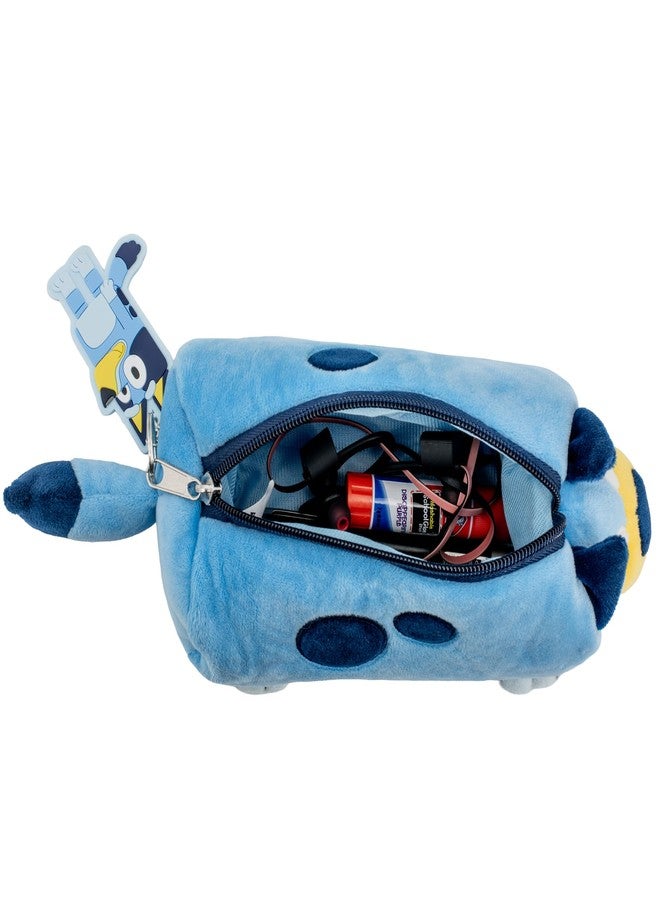 Accessory Innovations AI ACCESSORY INNOVATIONS Bluey Soft Plush Multi-Function Storage Case, Kids Plush Bag Charm with 3D Features, Blue - Image 5