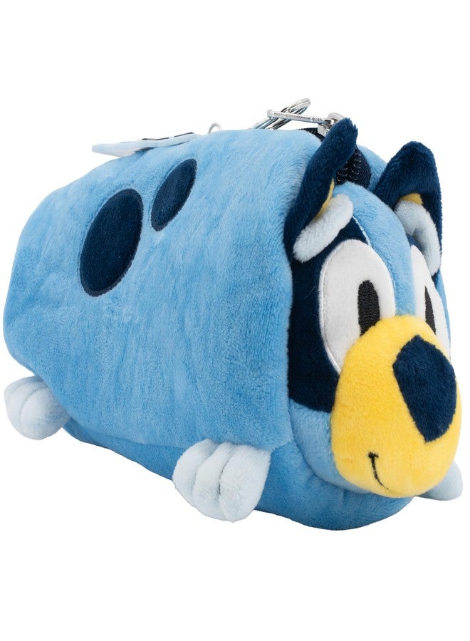 Accessory Innovations AI ACCESSORY INNOVATIONS Bluey Soft Plush Multi-Function Storage Case, Kids Plush Bag Charm with 3D Features, Blue - Image 1