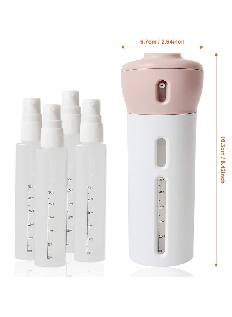 جوي لينك موزع سفر 4 في 1، موزع شامبو وبلسم للسفر، زجاجات سفر قابلة لإعادة التعبئة لمستلزمات النظافة، زجاجات مضخات متعددة لمستلزمات النظافة للسفر - Image 2