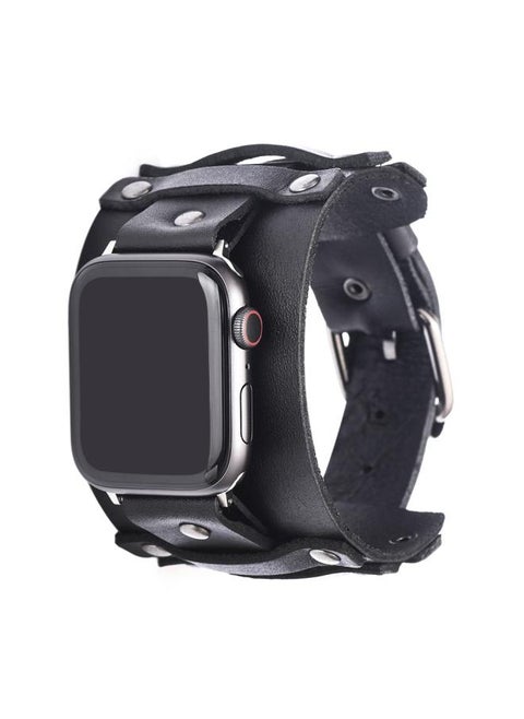Hot Apple Strap Iwatch Smart Watch Accessories Leather Punk Strap All-match Premium Sense