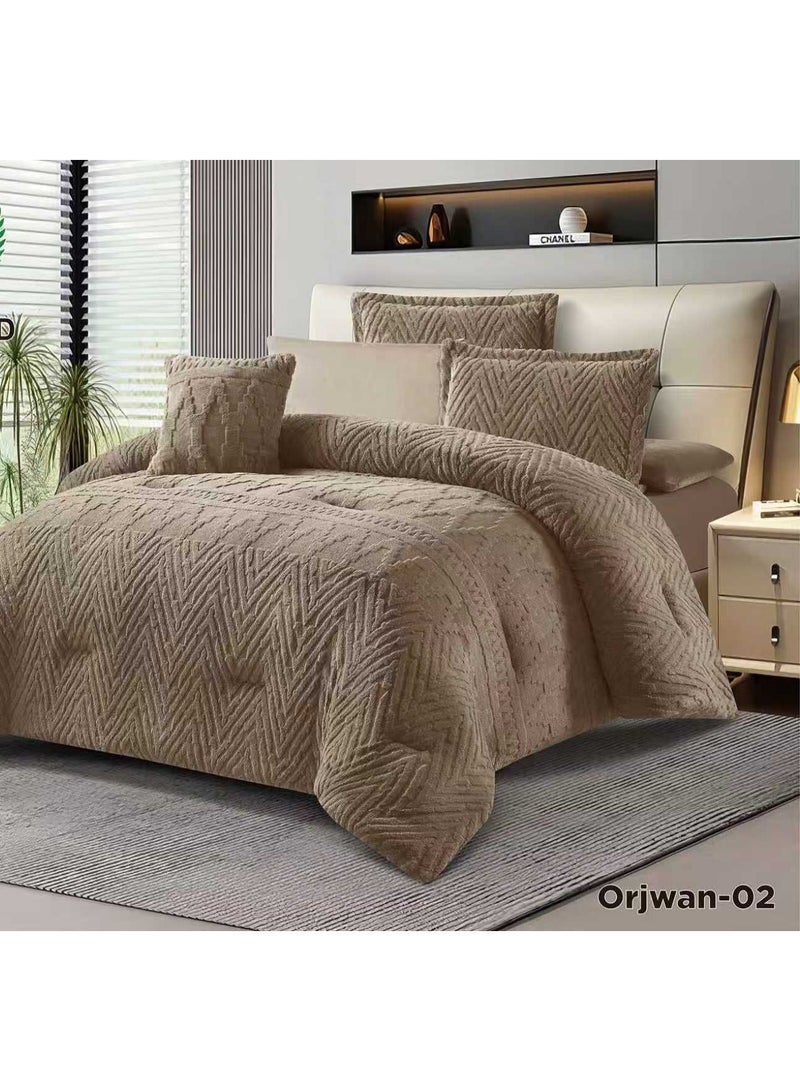 مفرش نفرين  شتوي فاخر بلمسة ناعمة وفروه مميز ، مصنوع بخامة فروه الارنب مثالية لأجواء الشتاء - Image 2