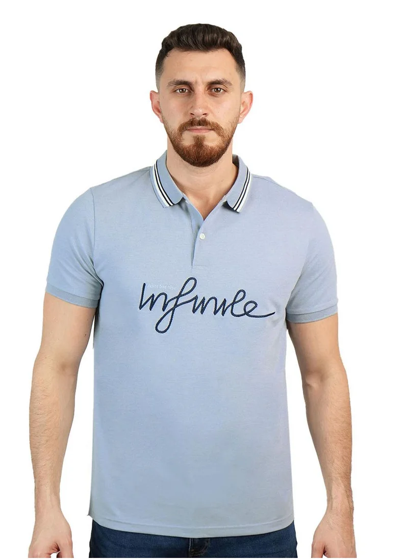 GIORDANO Men's Slim Fit Embroidered Infinite Polo