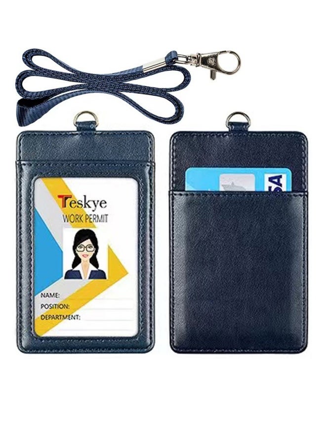 Generic High-Grade Leather Chest ID Holder, Simple Employee Work Badge PU Card Holder. 
