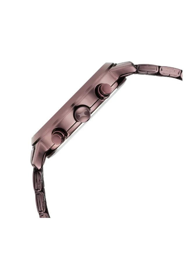 fastrack Fastrack Tick Tock Quartz Multifunction Watch for Guys With Brown Dial Metal Strap  - Image 3
