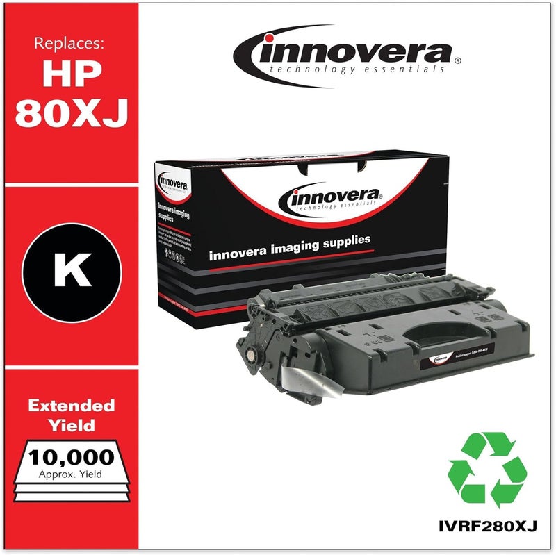Innovera Remanufactured Black ExtendedYield Toner Replacement for 80X CF280XJ 8000 PageYield - Image 2