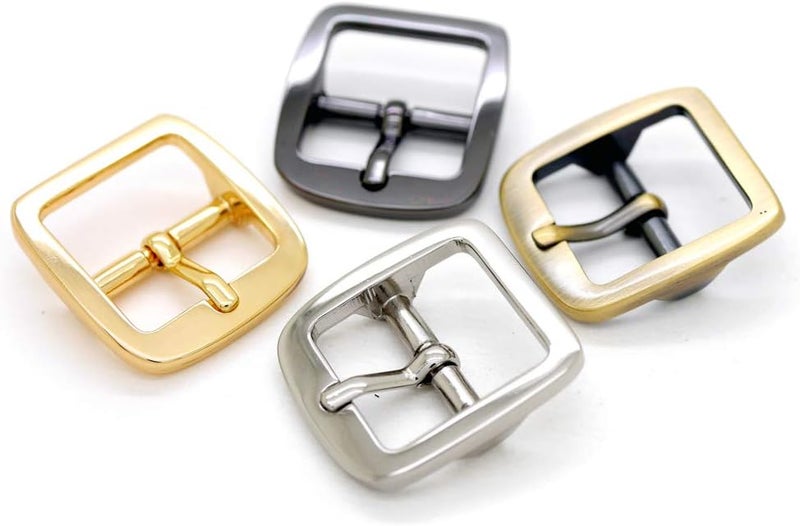 CRAFTMEMORE 3/4 Inch Single Prong Belt Buckle Square Center Bar Buckles Craft Accessories SC04 - Pick Color - Image 1