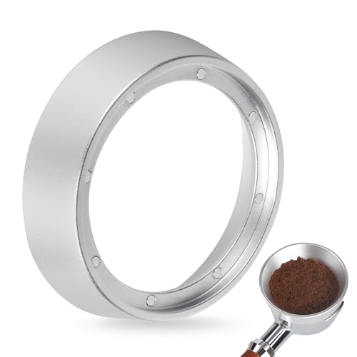 Attsky 54mm Portafilter Funnel with Magnetic Lightweight Aluminum Espresso Dosing Funnel