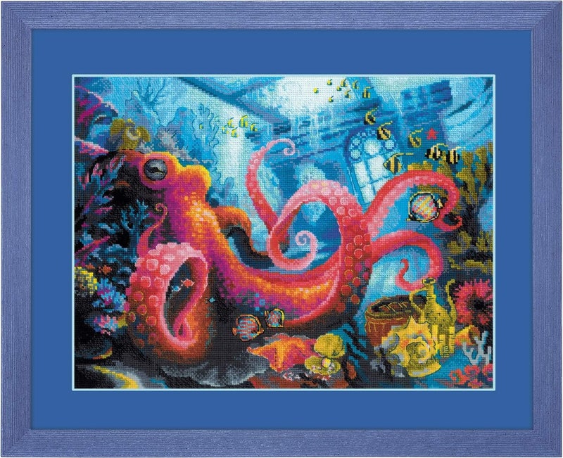 Riolis RIOLIS  The Underwater Kingdom 1788 Cross Stitch Kits 1575 x1181 Cross Stitch Kits for Beginners  Advanced Crossstitching Kit Adult Embroidery Counted Stitching Kit  - Image 1