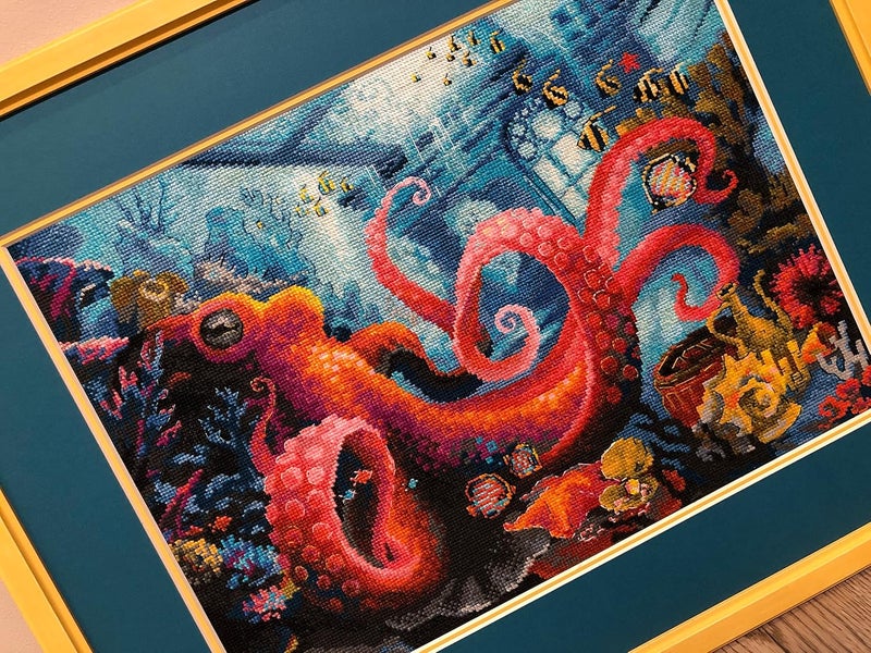 Riolis RIOLIS  The Underwater Kingdom 1788 Cross Stitch Kits 1575 x1181 Cross Stitch Kits for Beginners  Advanced Crossstitching Kit Adult Embroidery Counted Stitching Kit  - Image 5