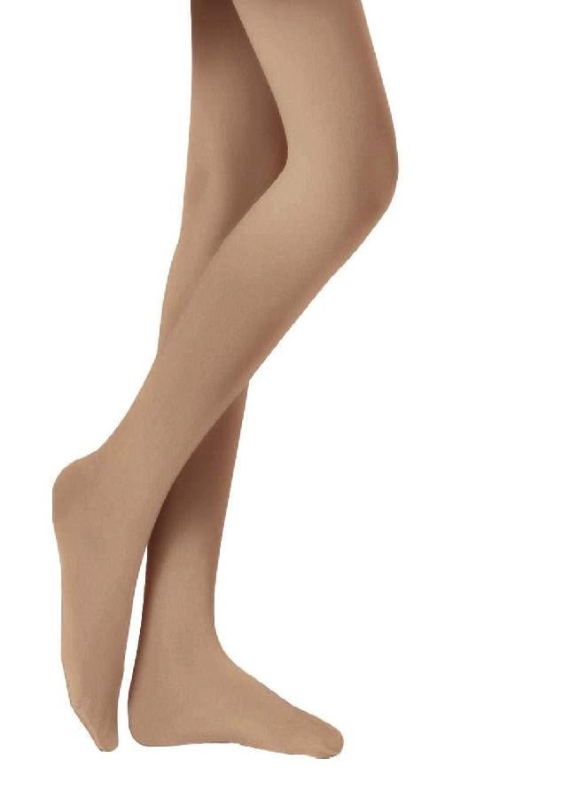 Stelle Stelle Girls' Ultra Soft Pro Dance Tight/Ballet Footed Tight (Toddler/Little Kid/Big Kid), Tan, S - Image 3