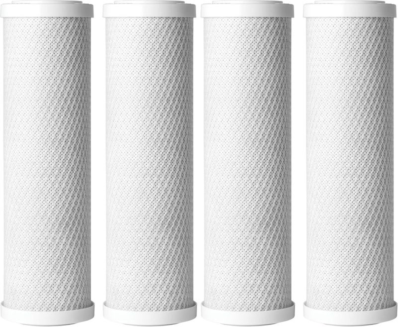 AO Smith 2.5"x10" 5 Micron Carbon Block Sediment Water Filter Replacement Cartridge - 4 Pack - For Whole House Filtration Systems - AO-WH-PRE-RC2 - Image 1