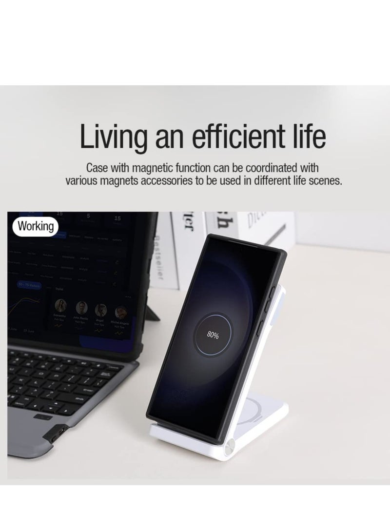 اووكاي جراب ألترا الكهرومغناطيسي لسامسونج S24 متوافق مع MAGSAFE ، غطاء كاميرا منزلق ، واقي محيطي ، مضاد لبصمات الأصابع ، مضاد للخدش ، غطاء نحيف مضاد للصدمات (أسود) - Image 3