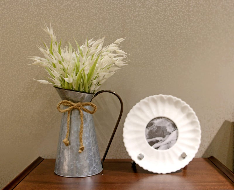 Venalys Vintage Galvanized Flower Vase  Farmhouse Decorative Pitcher Vase  Rustic Metal Milk Jug For Home Decor - Image 4